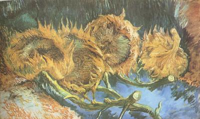 Vincent Van Gogh Four Cut Sunflowers (nn04) oil painting image